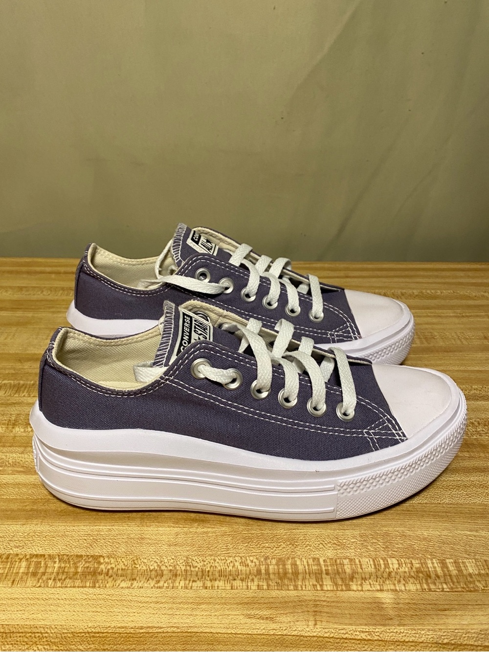 Converse  Chuck Taylor All Star Move Platform Low Lavender Ash Shoes  6.5 NWOT